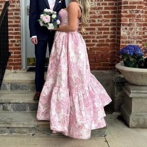 Sherri Hill Pink Floral Prom Dress